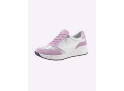 Sneaker CASUAL LOOKS Gr. 41, rosa (hortensie, weiß), Damen, Veloursleder, Glattleder, Synthetik, Schuhe von Casual Looks