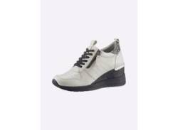 Sneaker CASUAL LOOKS Gr. 42, beige, Damen, Glattleder, Schuhe von Casual Looks