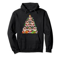 Gruppe Santa Himalaya-Katzen als Weihnachtsbaum, bunte Lichter Pullover Hoodie von Cat Christmas Costume