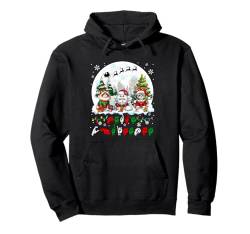 Merry Christmas ASL Zeichensprache Drei Santa Cats Besitzer Pullover Hoodie von Cat Christmas Costume