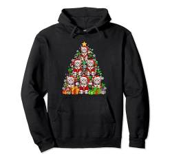 Weihnachtsmann Amerikanische Kurzhaare als Weihnachtsbaum, bunte Lichter Pullover Hoodie von Cat Christmas Costume