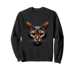 Abessinian Cat Shirt Cat Face Cute Cat Lover Cat Mom Dad Sweatshirt von Cat Mom and Dad Gifts for Cat Lovers