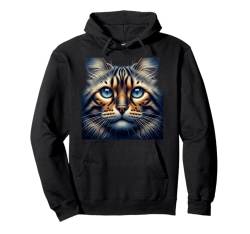 Bengal-Katzenshirt mit Katzengesicht, niedliches Katzenliebhaber-Katzenmotiv, Mama, Papa Pullover Hoodie von Cat Mom and Dad Gifts for Cat Lovers