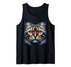 Bengal-Katzenshirt mit Katzengesicht, niedliches Katzenliebhaber-Katzenmotiv, Mama, Papa Tank Top von Cat Mom and Dad Gifts for Cat Lovers