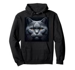 Chartreux Katzen-Hemd, Katzengesicht, niedlicher Katzenliebhaber, Katze, Mutter, Vater, Kunst Pullover Hoodie von Cat Mom and Dad Gifts for Cat Lovers