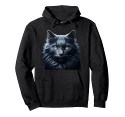 Russisches blaues Katzen-Hemd, Katzengesicht, niedlicher Katzenliebhaber, Katze, Mutter, Papa Pullover Hoodie von Cat Mom and Dad Gifts for Cat Lovers