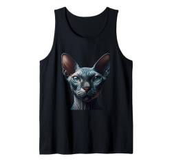 Sphynx Katzen-Shirt, Katzengesicht, niedlicher Katzenliebhaber, Katze, Mutter, Vater, Kunst-T-Shirt Tank Top von Cat Mom and Dad Gifts for Cat Lovers