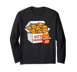 Kitten Nuggets Katzenfutter Liebhaber Nuggets Fast Food Langarmshirt von Cat Nuggets Kitten Gifts For Women Men Girls Boys