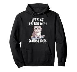 Das Leben ist besser mit Scottish Folds Cat Pullover Hoodie von Cat Pets