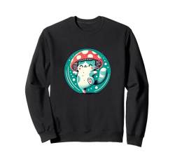 Pilz-Katzen-Illustration Kitty Cat Shroom Kunstwerk Sweatshirt von Cat Snugg