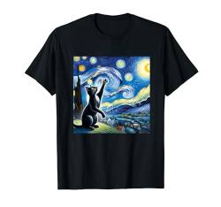 Katze Sternennacht Katze Van Gogh Himmel Malerei Kunst für Männer Frauen T-Shirt von Cat Starry Night Van Gogh Art
