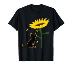 Katze Sonnenblume Weihnachtsbaum Sonne Blume Katzenliebhaber Geschenk T-Shirt von Cat Sunflower Lover Shirts