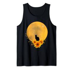 Katze Sonnenblume Weihnachtsbaum Sonne Blume Katzenliebhaber Geschenk Tank Top von Cat Sunflower Lover Shirts