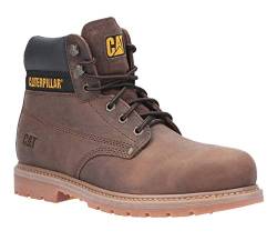 Caterpillar Powerplant Sicherheitsstiefel für Herren, braunes Leder, geschnürt, Stahlkappe, Braun - braun - Größe: 42 1/3 EU von Cat.