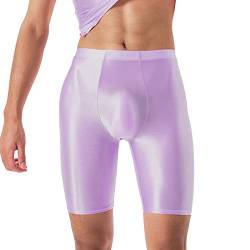 Caxndycing Herren Glänzende Leggings Strumpfhose Laufhosen Sportleggings Atmungsaktiv Funktionsunterhose Tights Shorts Kurz Hose Kompressionshose Badeshorts Sexy Kurz Sporthose von Caxndycing