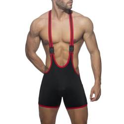 Caxndycing Herren Ringeranzug Jumpsuit Wrestling Singlet Bodysuit Ärmellose Jockstrap Leotard Ringertrikot Sport Muskelshirts Straps Slips Jumpsuit Sexy Erotische Unterwäsche von Caxndycing