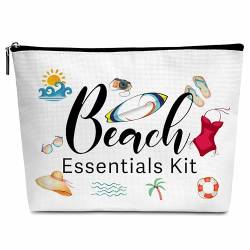 Cazhes Sommer-Kosmetiktasche, Kreuzfahrt-Geschenk, Make-up-Tasche mit Reißverschluss, C, Beach Essentials Kit 5, Beach Essentials Kit 5 von Cazhes