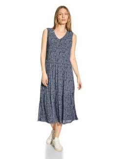 CECIL Damen B144113 Mesh Kleid mit Print, universal Blue, L von Cecil