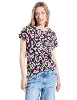 CECIL Damen B321510 T-Shirt mit Print, Black, X-Large von Cecil