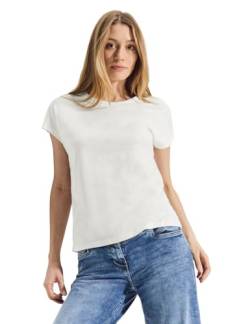 CECIL Damen B321524 T-Shirt mit Wording, Vanilla White, Large von Cecil