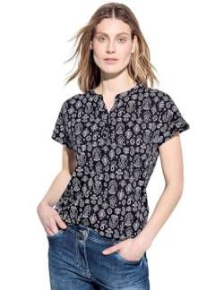 CECIL Damen B321526 T-Shirt mit Print, Black, L von Cecil