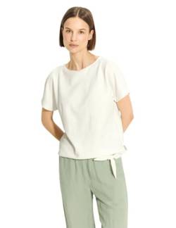 CECIL Damen B321545 Struktur T-Shirt, Vanilla White, Large von Cecil