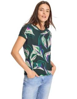 CECIL Damen B321788 Burn-Out T-Shirt mit Print, fir Green, X-Large von Cecil