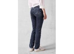 Slim-fit-Jeans CECIL, Damen, Gr. 36, Länge 30, blau (blau schwarz used wash), Jeans, 77% Baumwolle, 20% Polyester, 3% Elasthan , unifarben, casual, lang, Jeans, High Waist von Cecil