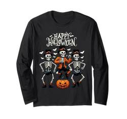 Gruseliges Skelett Irish Step, Jig Dance Happy Halloween Tee Langarmshirt von Ceili, Sean-nós,Jig Dance Irish Dancer Man Women's