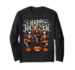 Gruseliges Skelett Irish Step Dance Happy Halloween Langarmshirt von Ceili, Sean-nós,Jig Dance Irish Dancer Man Women's