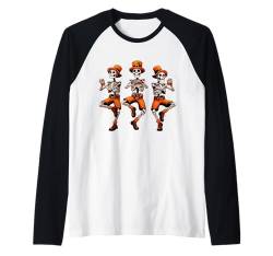 irisch tanzendes Skelett Halloween Raglan von Ceili, Sean-nós,Jig Dance Irish Dancer Man Women's