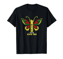 Free-ish 1865 Juneteenth Schwarzer Afroamerikanischer Schmetterling T-Shirt von Celebrate Juneteenth 1865 African American Outfits