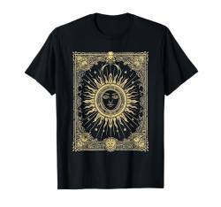 Tarotkarte Okkulte Boho Vintage Sonne Mond T-Shirt von Celestial Mystical art Astrological symbols