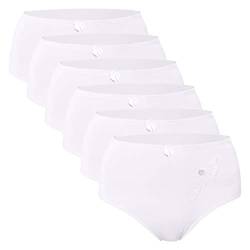 Celodoro Damen Taillenslip (6er Pack) Microfaser-Slip mit Stickerei - Weiss 44-46 von Celodoro