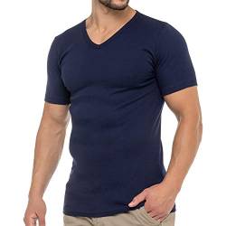 Celodoro Herren Business T-Shirt V-Neck (1 Stück) - Marine M von Celodoro