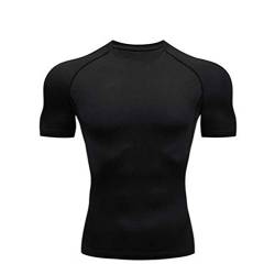 Celucke Funktionsshirt Herren Kompressionsshirt Kurzarm Laufshirt Muskelshirt Männer Sportshirts Atmungsaktiv Schnelltrocknend Trainingsshirt für Fitness Training Jogging von Celucke