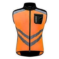 Fahrradweste Herren Sommer Leicht Softshell Winddicht Wasserdicht ärmellose Weste Laufweste Mesh-Futter Innen Sommerweste Männer Leicht Mountainbike Windweste Reflektierendes Sportweste Oberteil von Celucke