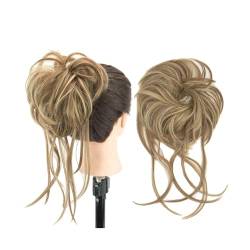 Haarknoten Unordentlicher Haarknoten Hochsteckfrisur Lange Haargummis Wickeln Pferdeschwanzverlängerung Gewellte Haarteile Chignon Stirnband Haarknotenstücke für Frauen(Brown Light Copper) von Cenz-888