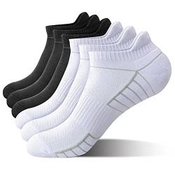 Cevapro Sneaker Socken Herren Damen, Cushioned Baumwolle Sportsocken Herren Damen, 43-46 39-42 35-38 47-50 Kurz Atmungsaktive Laufsocken Unisex Sneakersocken von Cevapro