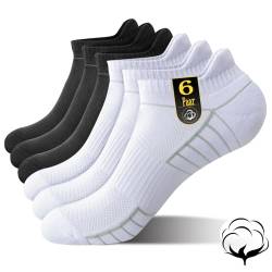 Cevapro Sneaker Socken Herren Damen, Cushioned Baumwolle Sportsocken Herren Damen, 43-46 39-42 35-38 47-50 Kurz Atmungsaktive Laufsocken Unisex Sneakersocken von Cevapro