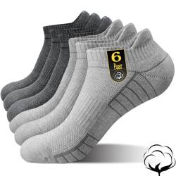 Cevapro Sneaker Socken Herren Damen, Cushioned Baumwolle Sportsocken Herren Damen, 43-46 39-42 35-38 47-50 Kurz Atmungsaktive Laufsocken Unisex Sneakersocken von Cevapro