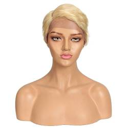 Damen-Perücke mit kurzem Haar, Kopfbedeckung, modische Perücke mittleren Alters, Outdoor-Pendler-Perücke (Color : 1, Size : 1) von ChaiRy