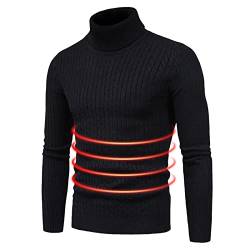 Chaies Slim Fit Rollkragenpullover Herren,Weicher Feinstrick-Strickpullover für Herren - Langarm Herren Slim Fit T-Shirt Rollkragenpullover für Herren von Chaies