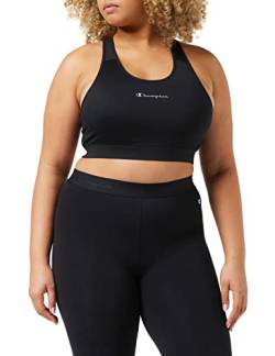 Champion Damen C-Tech-Quick Dry Metallic Small Logo High Support Sport-BH, Schwarz, L von Champion