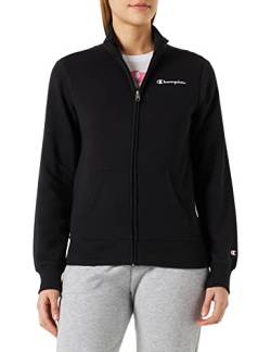 Champion Damen Legacy American Classics Powerblend Terry Small Logo Full-Zip Sweatshirt, Schwarz, S von Champion