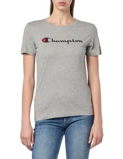 Champion Damen Legacy Icons W-S/S Crewneck T-Shirt, Grau, X-Small von Champion