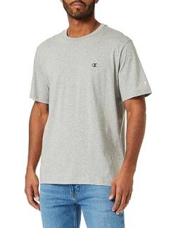 Champion Herren Legacy Basics-S-s Crewneck T-Shirt, Hellgrau Meliert, Small von Champion