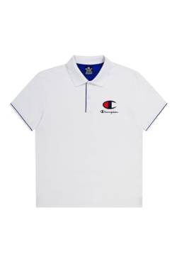 Champion Herren Legacy Icons Plus Poloshirt Gallery – S/S Crewneck Polohemd, weiß, M von Champion