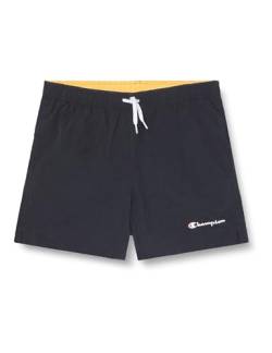 Champion Jungen Legacy Icons Beachshorts B-Crinkle Taslon Small Script Logo Badehose, Schwarz, 9-10 Jahre von Champion