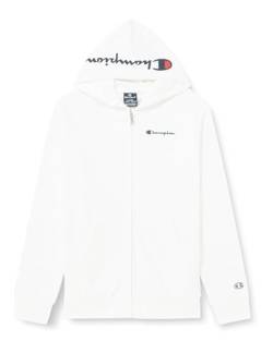 Champion Kinder und Jugendliche Legacy Icons B-Ultralight Powerblend Terry Full-Zip Kapuzenpullover, Weiß, 9-10 Jahre von Champion